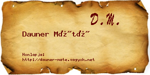 Dauner Máté névjegykártya