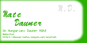 mate dauner business card