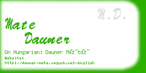 mate dauner business card